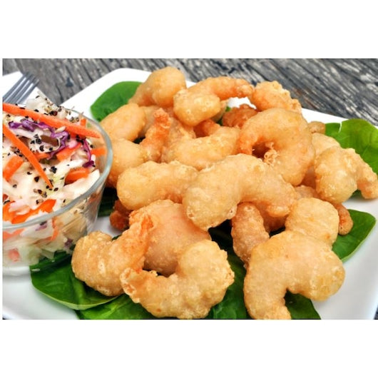 Singleton Seafood Shrimp Beer Battered Round Tail Off 31/35 Per Pound, 3 Pounds- 4 Per Case