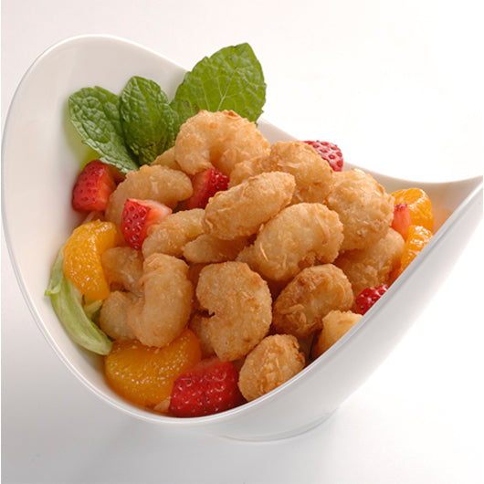Tampa Maid Coconut Breaded Popcorn Shrimp 3 Pound Each - 4 Per Case.