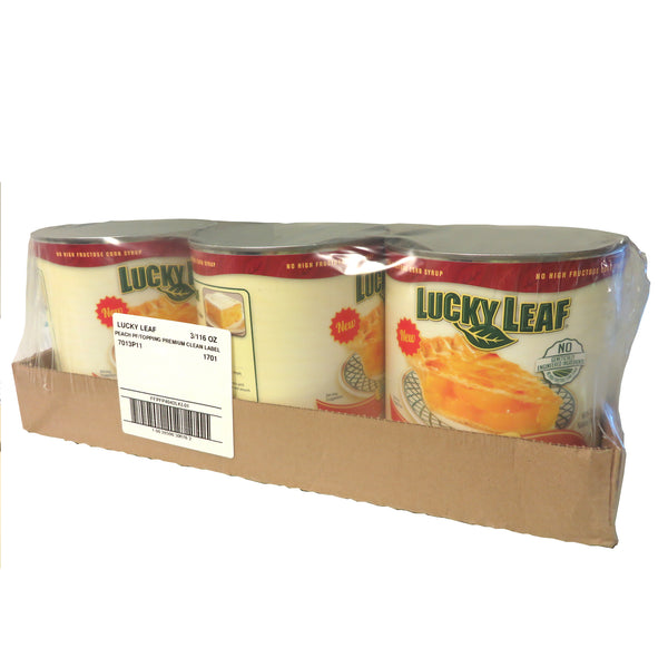 Lucky Leaf Premium 'clean Label' Peach Fruitfilling Or Topping 116 Ounce Size - 3 Per Case.