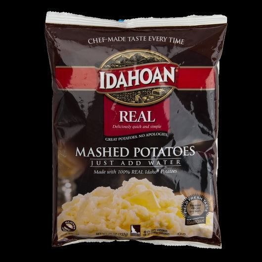 Idahoan Foods Real Custom Mashed Potatoes Pouches 26 Ounce Size - 12 Per Case.