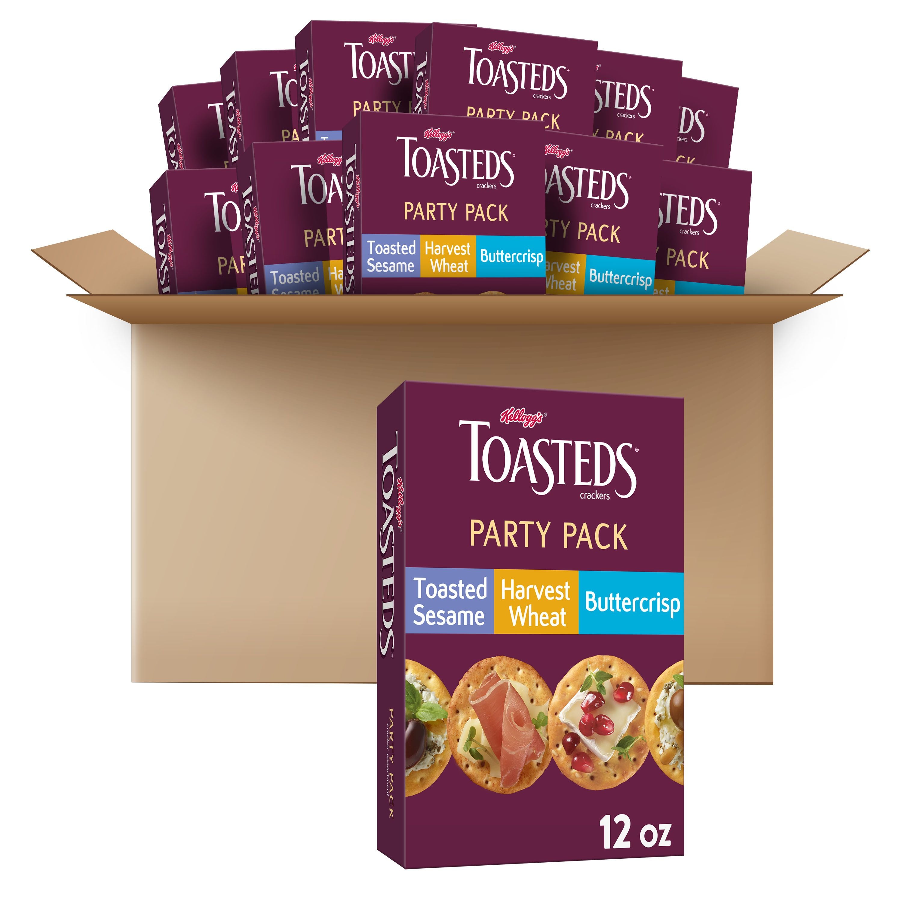Kellogg's Toasted Crackers Party12 Ounce Size - 12 Per Case.