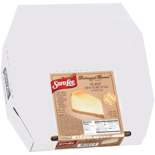 Sara Lee 16 Slice 10" Hi-Rise New York Style Cheesecake 8.187 Pound Each - 2 Per Case.