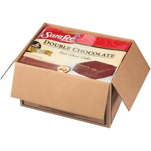 Sara Lee Sheet Iced Double Chocolate Cake 74 Ounce Size - 4 Per Case.