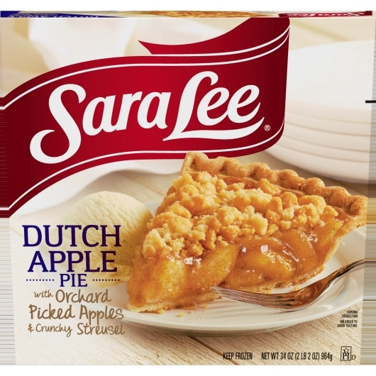 Sara Lee Dutch Apple Pie Oven Fresh 9" 2.125 Pound Each - 6 Per Case.