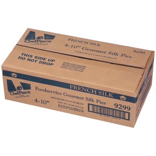 Chef Pierre Gourmet 10" French Silk Chocolate Cream Pie 2.5 Pound Each - 4 Per Case.