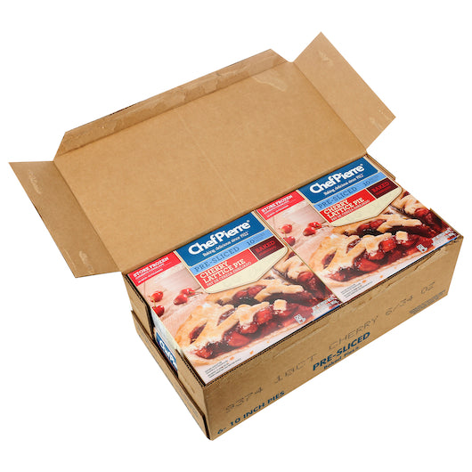 Chef Pierre Cherry Pre-Sliced & Baked 10 Slices 10" Pie 2.125 Pound Each - 6 Per Case.