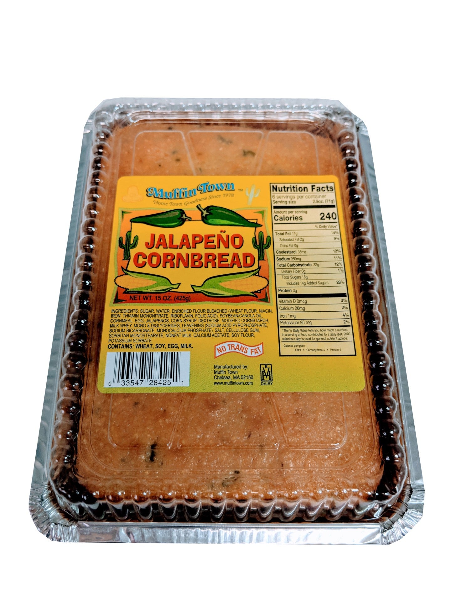 Jalapeno Cornbread Loaves 12 Pound Each - 1 Per Case.
