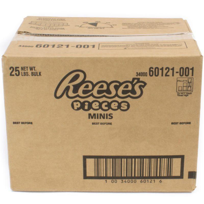 Hersheys Miniature Reeses Pieces 25 Pound Each - 1 Per Case.