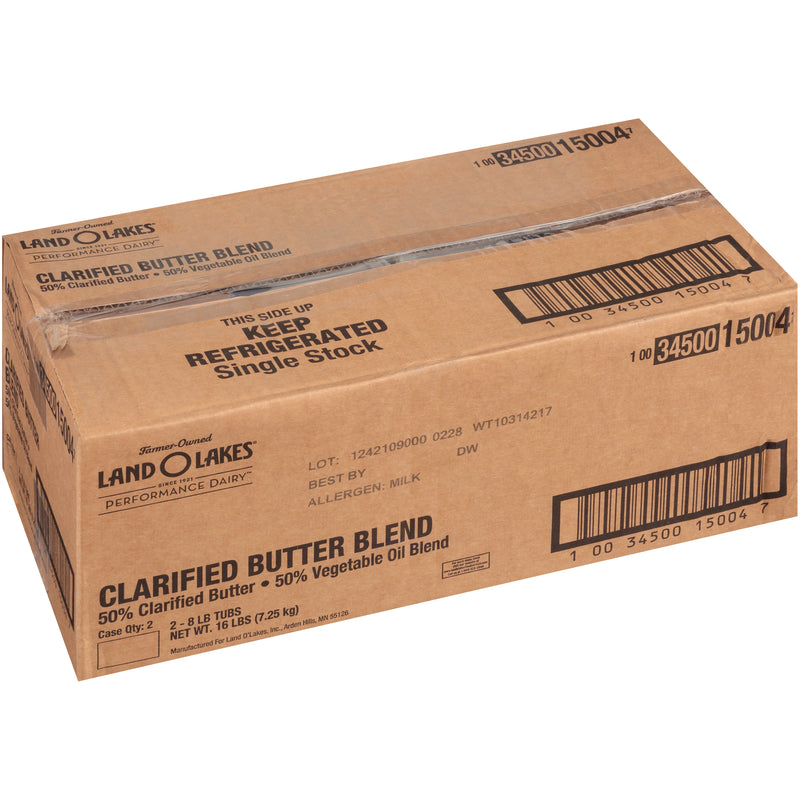 Land-O-Lakes® Clarified Blend With Vegetable Oil 8 Pound Each - 2 Per Case.