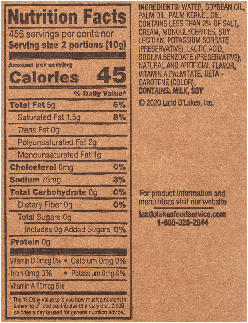 Land-O-Lakes® Fresh Buttery Taste® Spread 5 Grams Each - 912 Per Case.