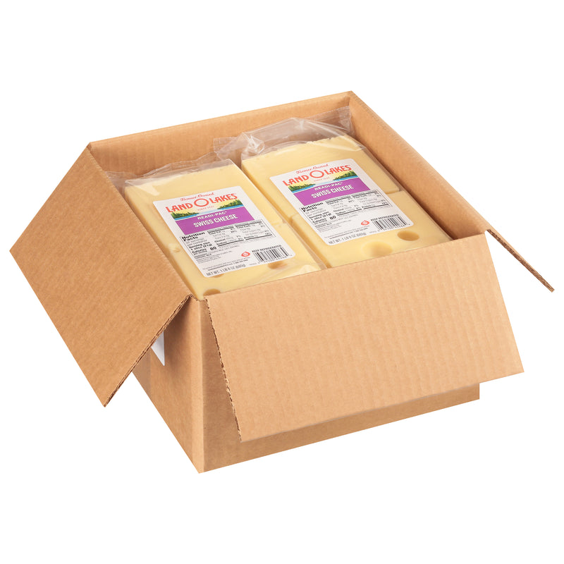 Land-O-Lakes® Readi Pac® Swiss Cheese Slices 1.5 Pound Each - 8 Per Case.