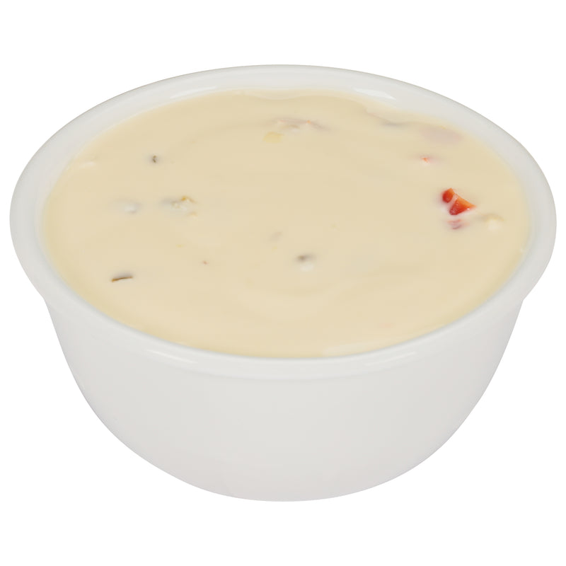 Land-O-Lakes® Queso Bravo® Cheese Dip With Jalapeno And Red Peppers White 5 Pound Each - 6 Per Case.