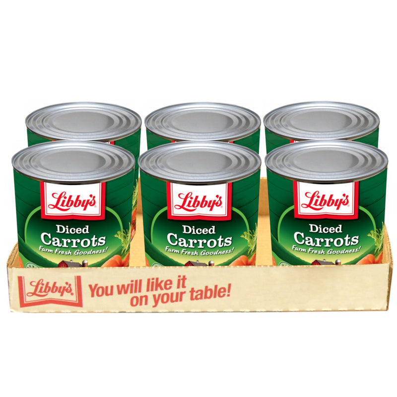 Carrots Diced Low Sodium 105 Ounce Size - 6 Per Case.