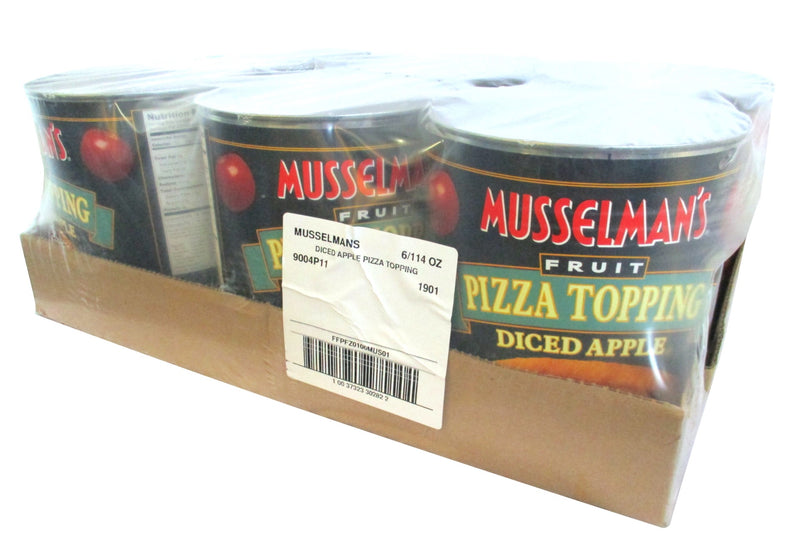 Musselman's Fruit Pizza Topping Diced Apple Cans 114 Ounce Size - 6 Per Case.