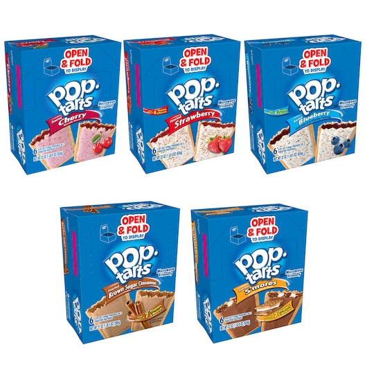 Kellogg's Pop-Tarts Open & Fold Variety Pack 1 Count Packs - 72 Per Case.