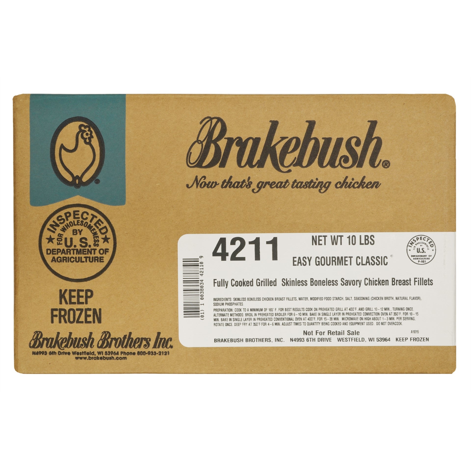Chicken Fully Cooked Gluten Free Bnlsskls Easy Gourmet Classic® Savory Breast Fillet Avg 5 Pound Each - 2 Per Case.