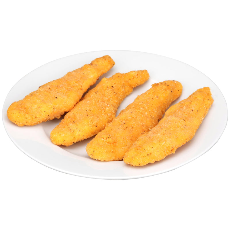 Chicken Fully Cooked Smartshapes® Gold'n'spice® Breaded Breast Strips Avg 5 Pound Each - 2 Per Case.