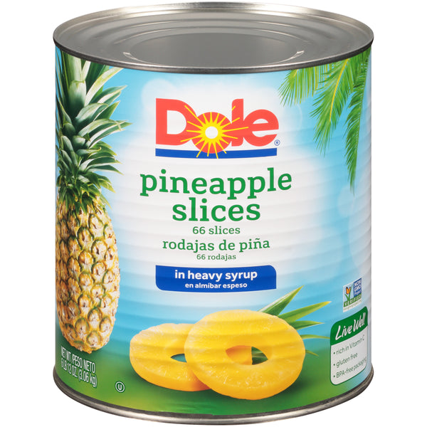 Pineapple Slices In Heavy Syrup 108 Ounce Size - 6 Per Case.