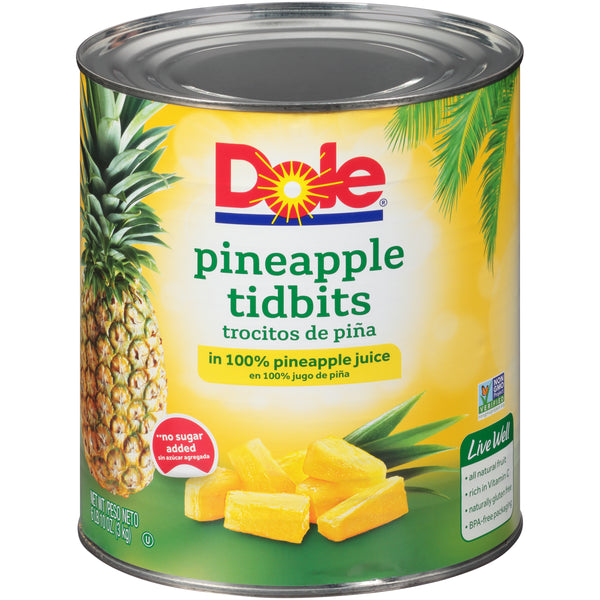 Pineapple Tidbits In Juice 106 Ounce Size - 6 Per Case.