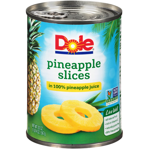 Pineapple Sliced In Juice 20 Ounce Size - 12 Per Case.