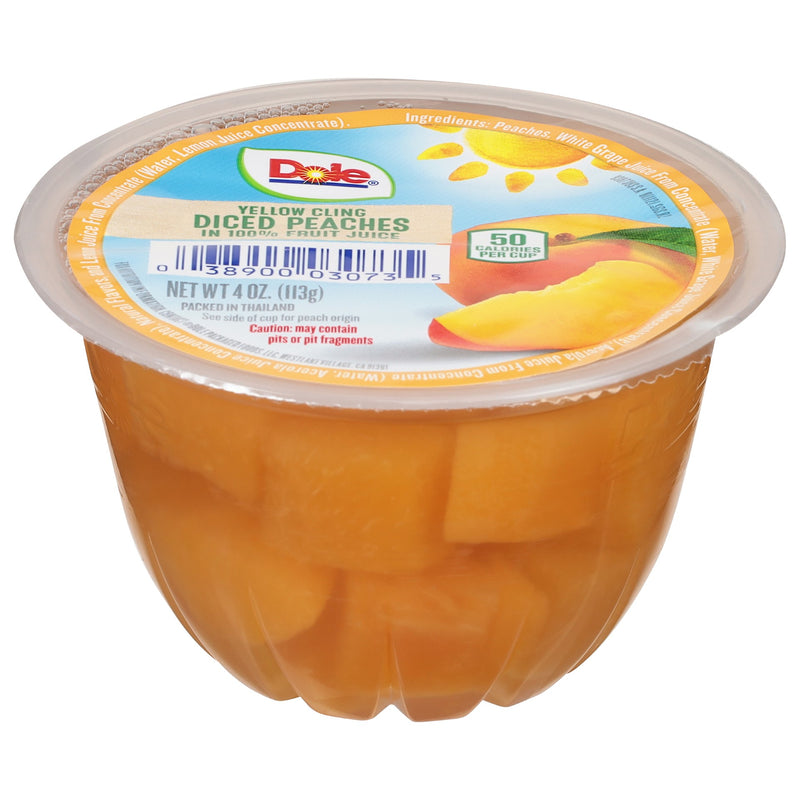 Diced Peach In Juice 4 Ounce Size - 36 Per Case.