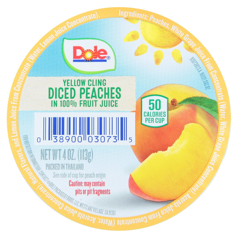 Diced Peach In Juice 4 Ounce Size - 36 Per Case.