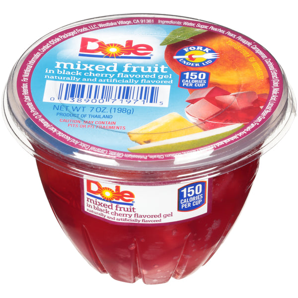 Fruit Cup Mixed Fruit In Black Cherry Gel 7 Ounce Size - 12 Per Case.