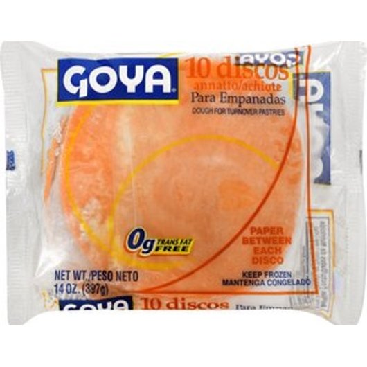 Goya Empanada Pastry Dough Shells With Color, 14 Ounce, 24 per case