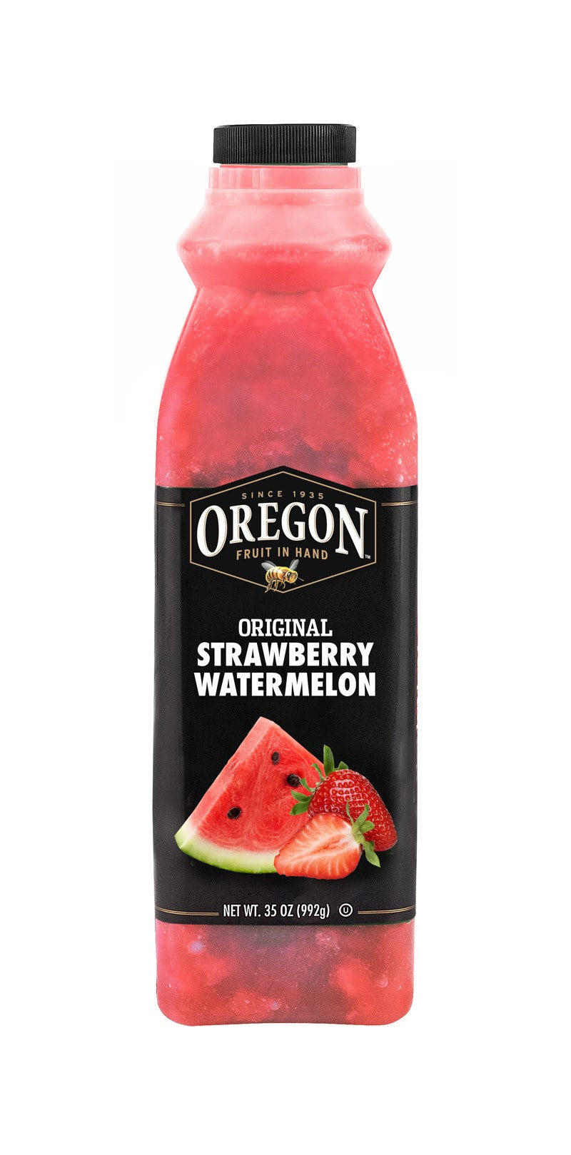 Oregon Fruit Products Fruit In Hand Strawberry Watermelon 35 Ounce Size - 6 Per Case.