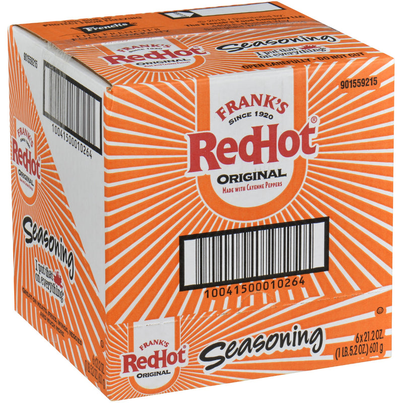 Frank's Redhot Orginal Seasoning 610 Grams Each - 6 Per Case.