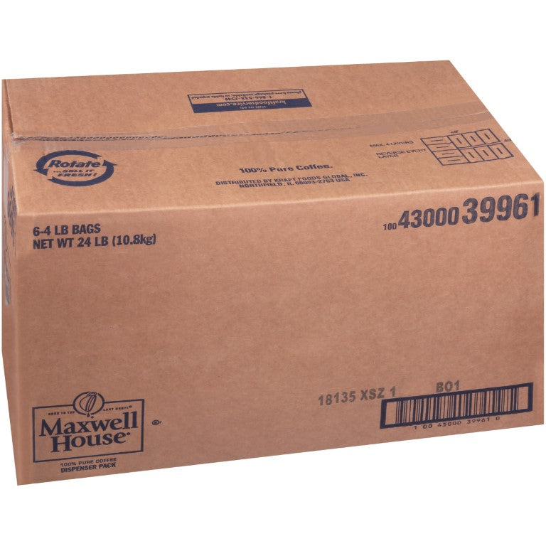 Maxwell House Ground Coffee Dispenser Pack 4 Lb. Bag 6 Per Case