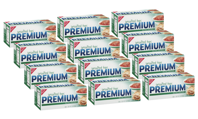 Premium Crackers Unsalted Original Z 16 Ounce Size - 12 Per Case.
