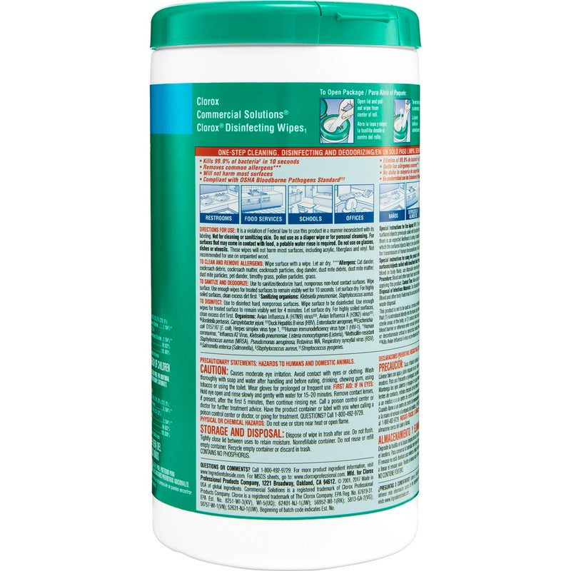 Cloroxpro Disinfectant Commercial Solutionswipes Fresh Scent 75 Count Packs - 6 Per Case.