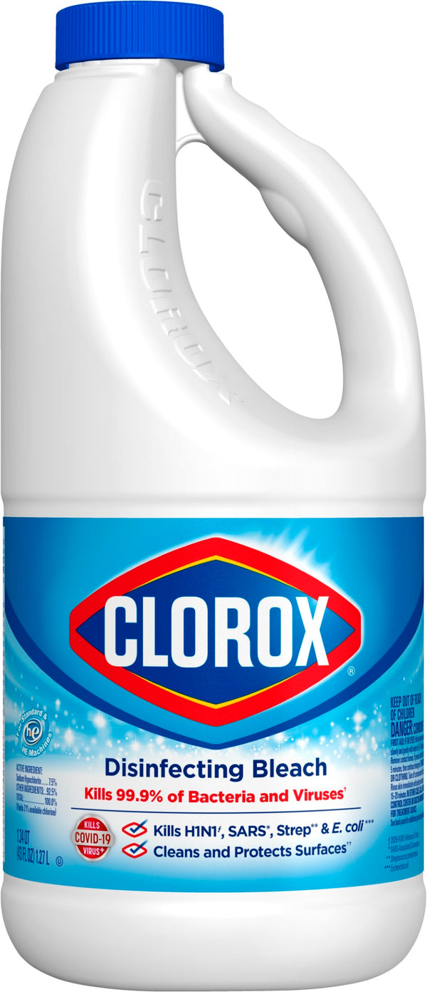 Clorox Disinfecting Bleach 43 Fluid Ounce - 6 Per Case.
