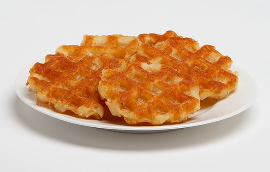 Waffled Hash Brown Frozen Potatoes 0.635 Pound Each - 16 Per Case.