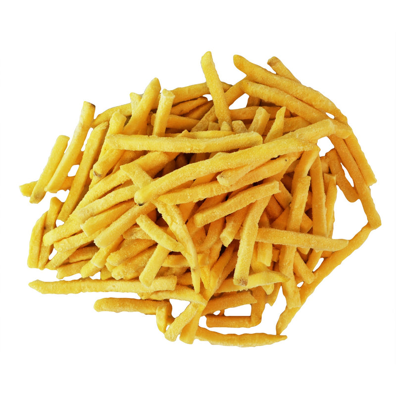 Crispycoat Fries 4" Shoestrings Crispy On Delivery Fries Frozen French Fried Potatoes 4.5 Pound Each - 6 Per Case.