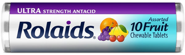 Rolaids Assorted Fruit Tablet 10 Count Packs - 288 Per Case.