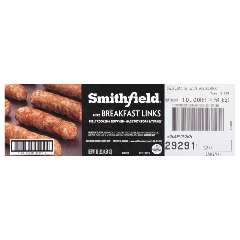 Sausage Link Cooked Skinless 160 Ounce Size - 1 Per Case.