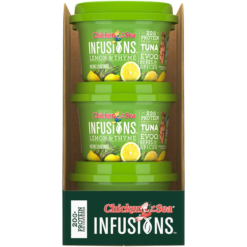 Chicken Of The Sea Infusions Tuna With Lemon& Thyme 2.8 Ounce Size - 6 Per Case.