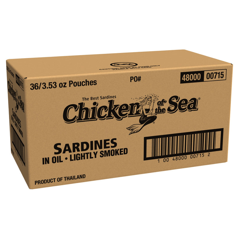 Chicken Of The Sea Sardines In Oil Pouch 3.53 Ounce Size - 36 Per Case.