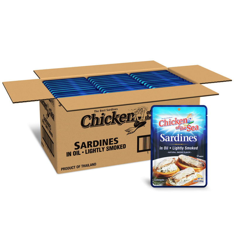 Chicken Of The Sea Sardines In Oil Pouch 3.53 Ounce Size - 36 Per Case.
