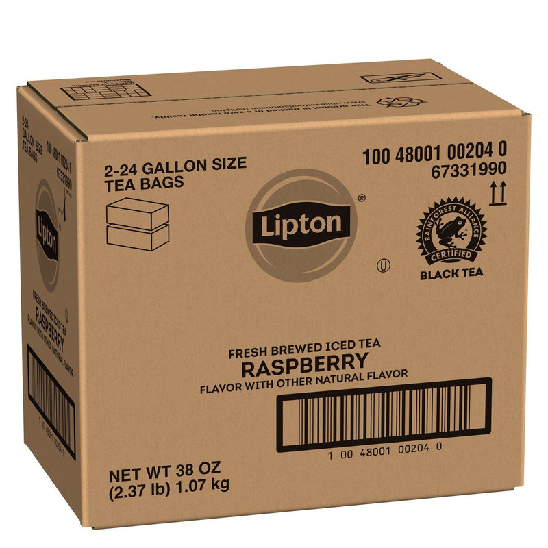 Lipton Green Tea Iced Raspberry Fresh Brewed 1 Gallon - 2 Per Case.