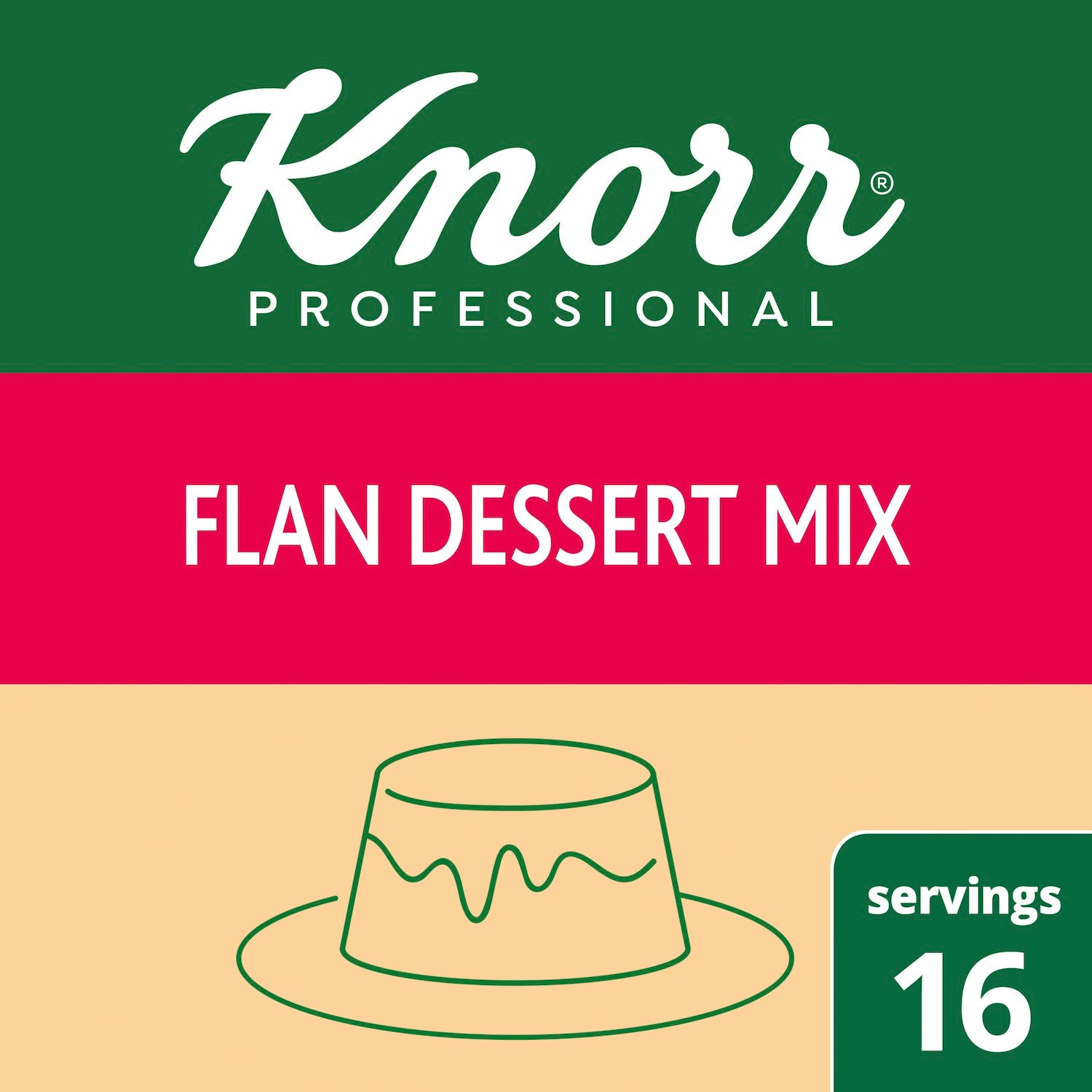 Knorr Desserts Flan Creme & Caramel 8 Ounce Size - 6 Per Case.