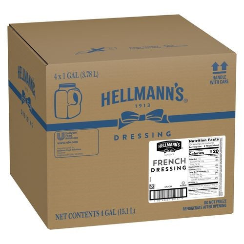 Hellmann's Classics Salad Dressing Jug Creamyfrench 1 Gallon - 4 Per Case.