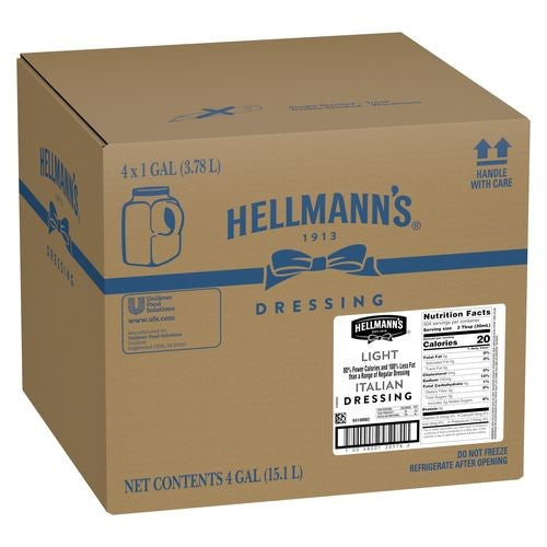 Hellmann's Dressingscondiments Light Italian Jug Ga 1 Gallon - 4 Per Case.
