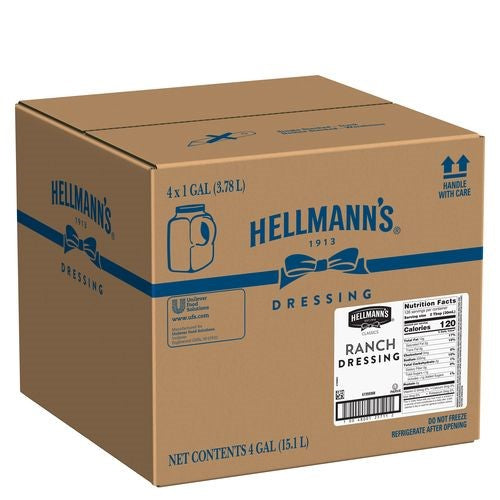 Hellmann's Dressing Creamy Ranch Ga 1 Gallon - 4 Per Case.
