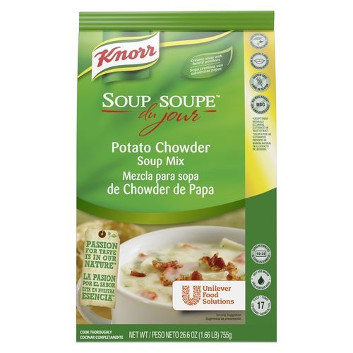 Knorr Soup Du Jour Potato Chowder 26.6 Fluid Ounce - 4 Per Case.