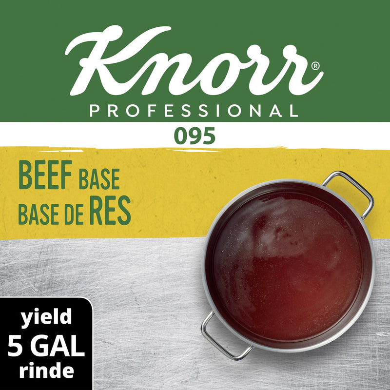 Knorr Soup Base Paste Tub Low Sodium Beef 1 Pound Each - 12 Per Case.