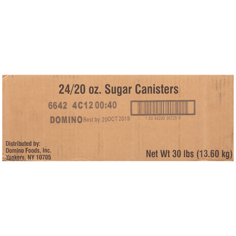 Domino Cane Sugar Canisters 20 Ounce Size - 24 Per Case.
