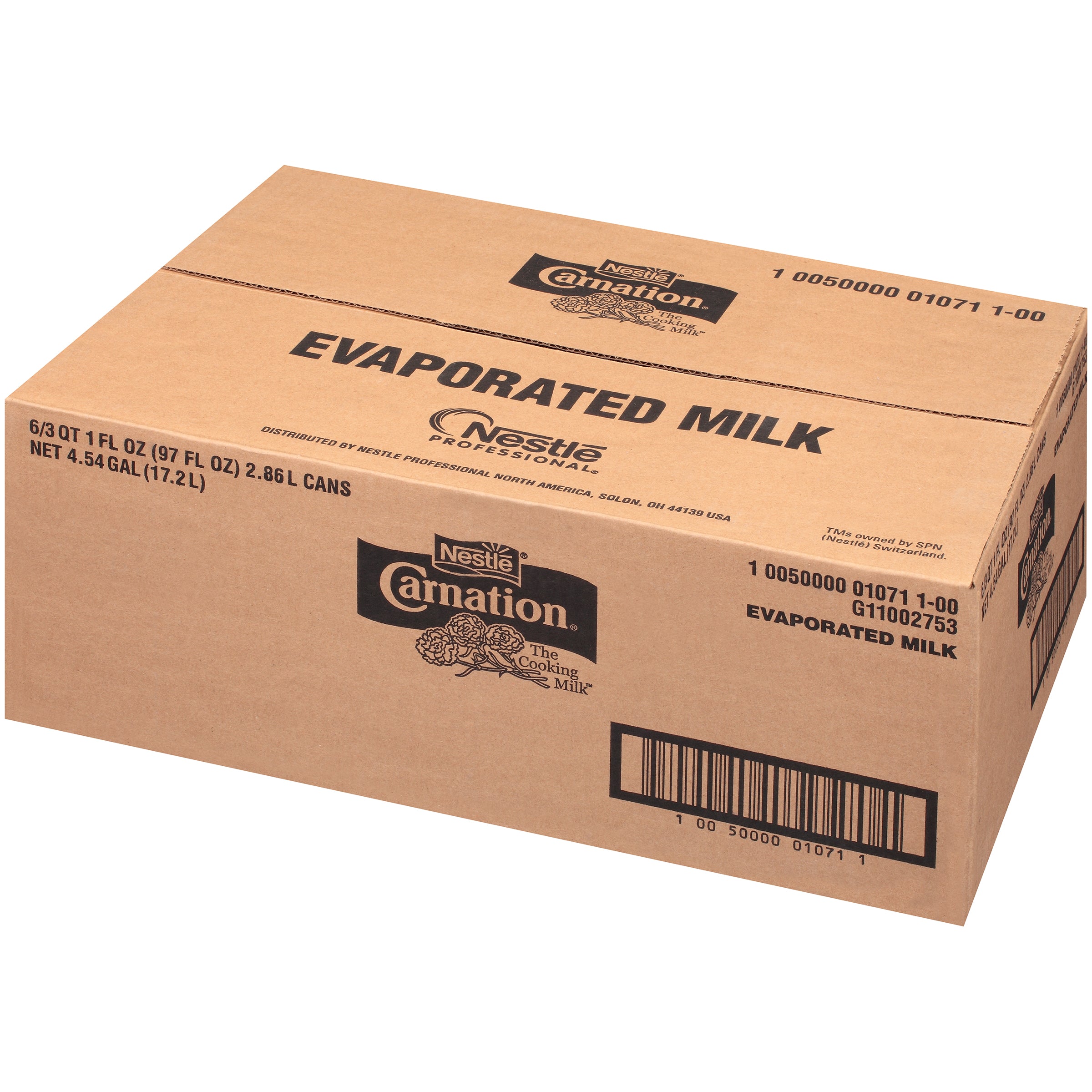 Nestle Carnation Evaporated Milk Fluids 97 Fluid Ounce - 6 Per Case.